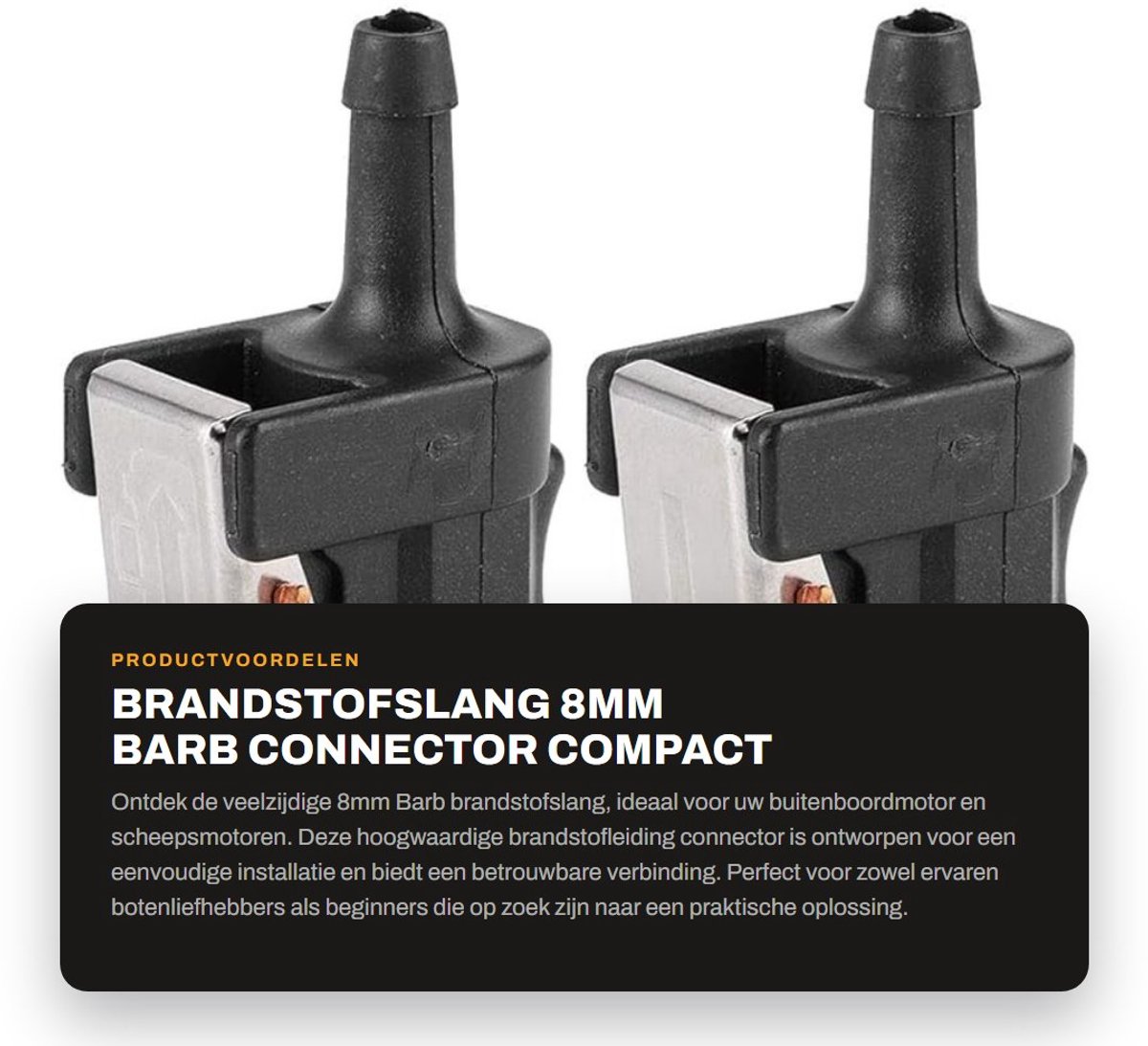 Dailygoods- Brandstofslang 8mm - Brandstofleiding - Buitenboordmotor - Connector - Duurzaam - Eenvoudig te installeren - Brandstofconnector