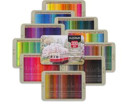Kleurpotloden voor Volwassenen en Kinderen - 300 Stuks – Professioneel Tekenset - Uitgebreide Art Set - Met Kleurcodes