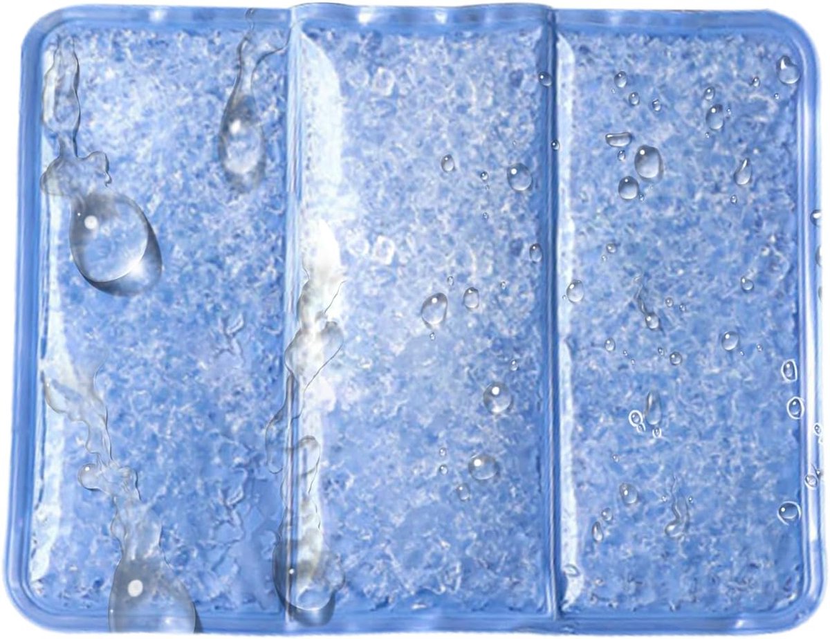 IJsmat Koelkussen - Verkoelend Zitkussen - Warmte Absorberen - Herbruikbaar Gel Kussen - 40 x 32 cm - Blauw