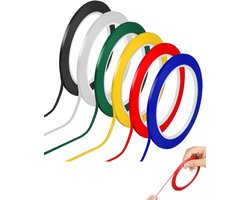 Dailygoods - Klebestreifen Bunt 6 Rollen Whiteboard Klebeband,Chart Tape Artist Tape Marking Masking Tape Modellbau Whiteboard Linien Gesorteerd 3mm Breedte Whiteboard Tape Voor School, Büro En Thuis