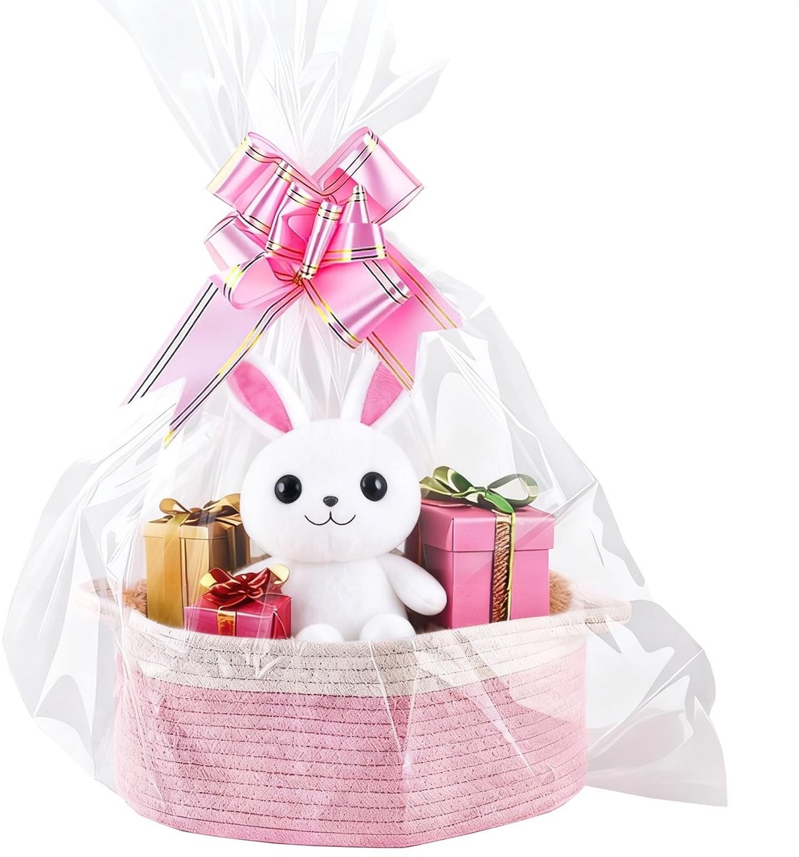 Dailygoods- Geschenkmand groot - Opbergmand met handgrepen - Opbergmand voor babyshower - 