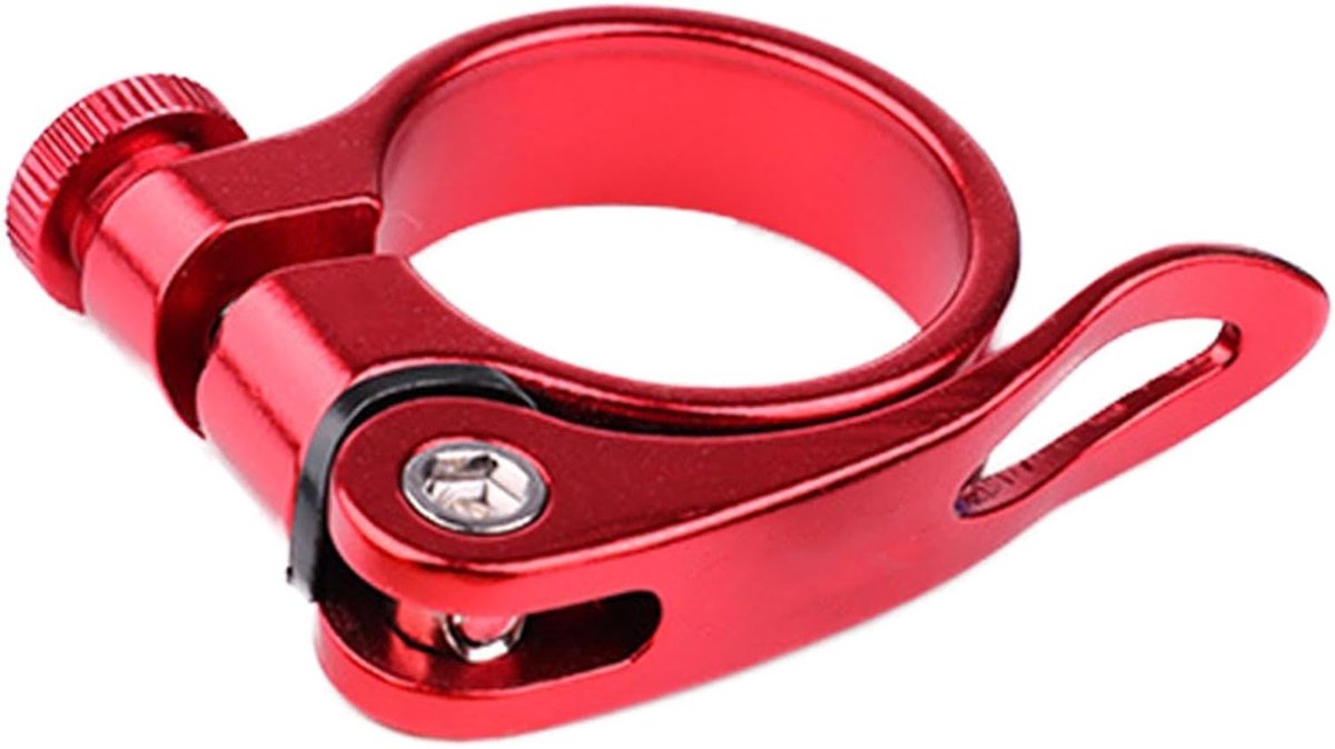 Fietszadelklem - Zadelpenklem - Comfortabel Fietsen - Snelle Bevestiging - 30.2-31.9 mm - Rood