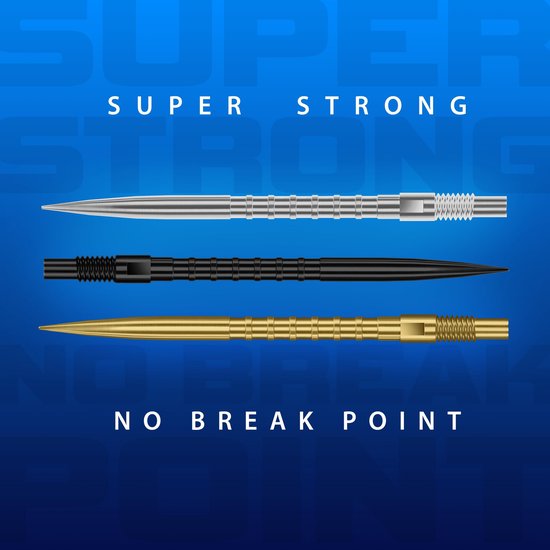 Dailygoods- Dartpunten 35 mm - Quick Points Systeem - Vingergreepringen - Gouden Dartpunten - Steeltip Dartpunten - Snelle Pointswaps - Dartpijlen van Dailygoods — afbeelding 2