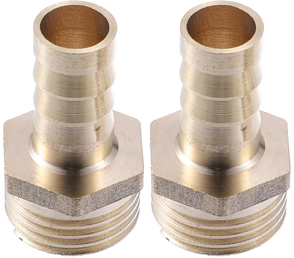 Dailygoods - Set van 2 Messing Slangfitting Connectoren 12mm