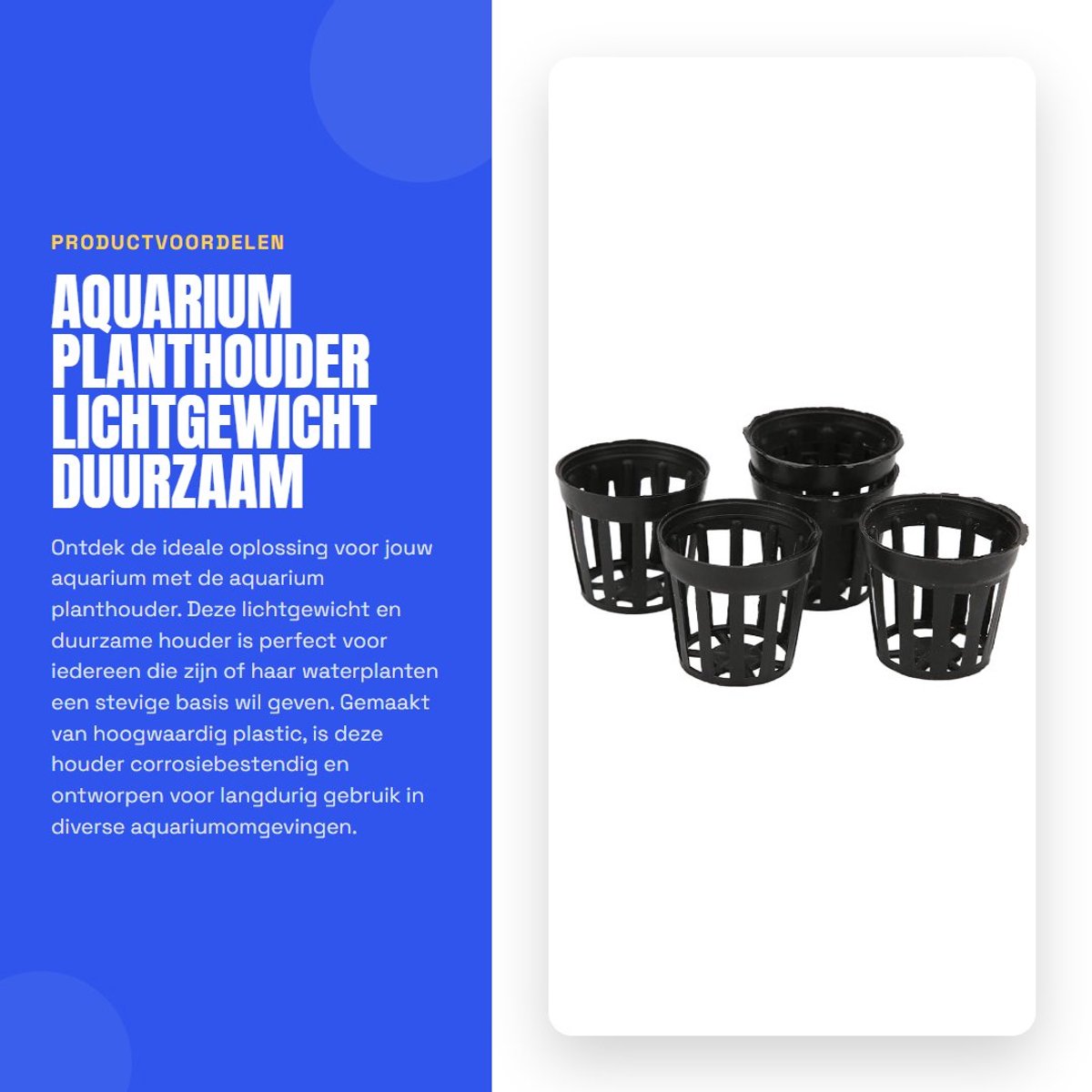 Dailygoods- Planthouder Lichtgewicht - 10 Stuks - Duurzaam Plastic - Optimale Drainage - Geschikt voor Hydrocultuur - Corrosiebestendig - Plantmand
