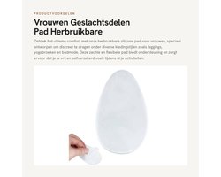 Dailygoods- Siliconen Pad Ergonomisch Ontwerp - Herbruikbaar - Zelfklevend - Geschikt voor Leggings/Yogabroeken - Zacht voor Gevoelige Huid - Afmetingen 9 x 5,5 cm - Ondergoed