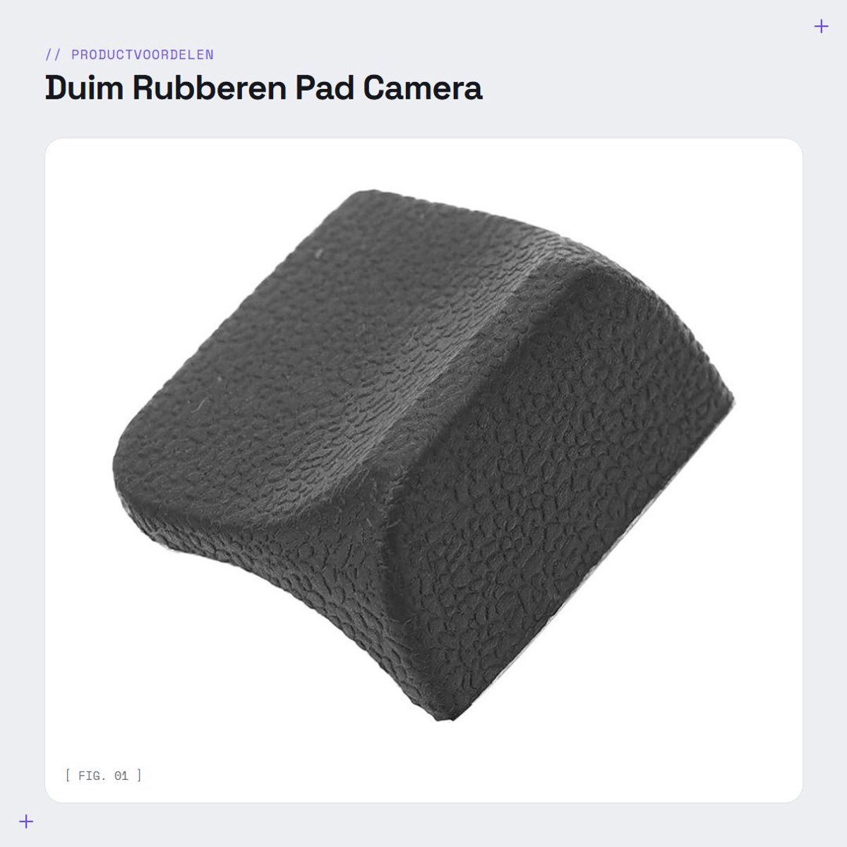 Dailygoods- Rubberen Pad Duimkussen - Vervangend Onderdeel - Geschikt voor Fuji XT10/XT20 - Duurzaam Rubber - Antislip Achterkant - Lichtgewicht 2g
