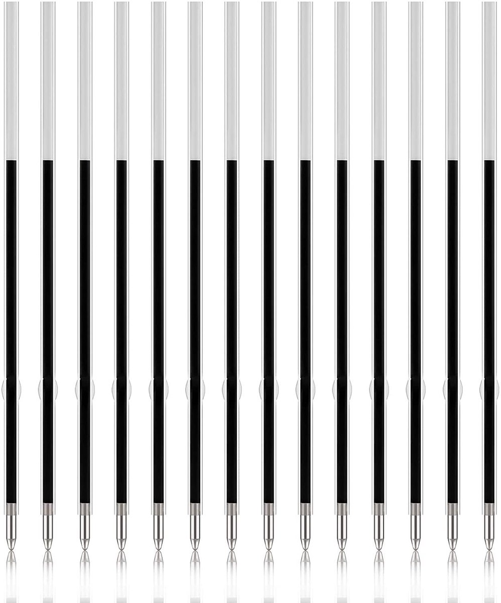 Dailygoods - 100 Stuks Vervangbare Balpenvullingen 0,7MM Medium Punt - Navulling Voor Balpen (Zwart)