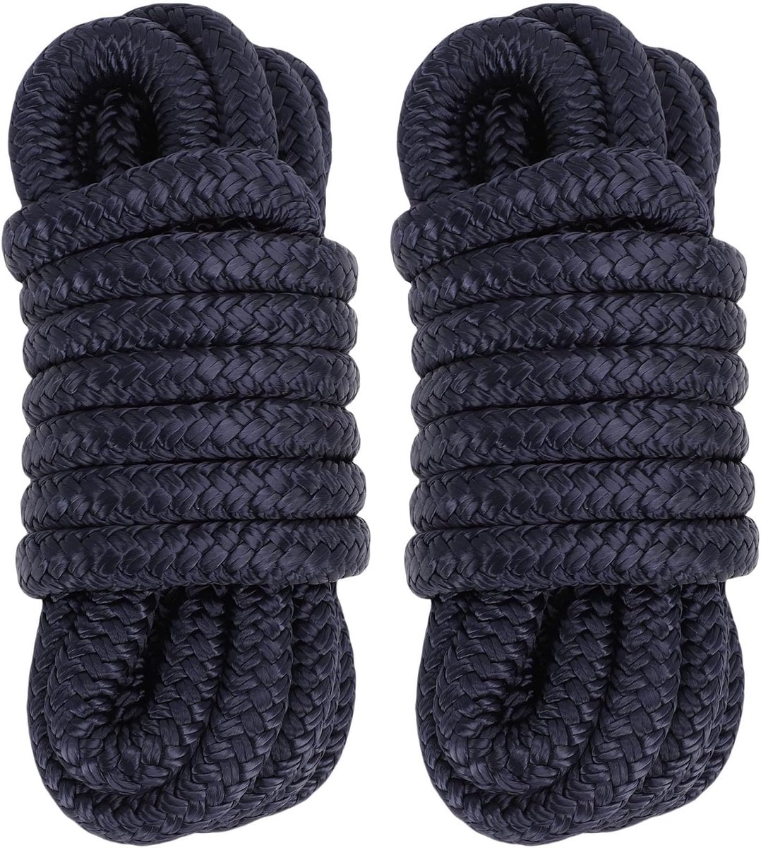 Boottouwen - Aanleglijnen Dubbel Gevlochten - Veilig Aanleggen - Schokabsorberend Slijtvast - 2 x 9.5 mm x 4.5 m - Blauw