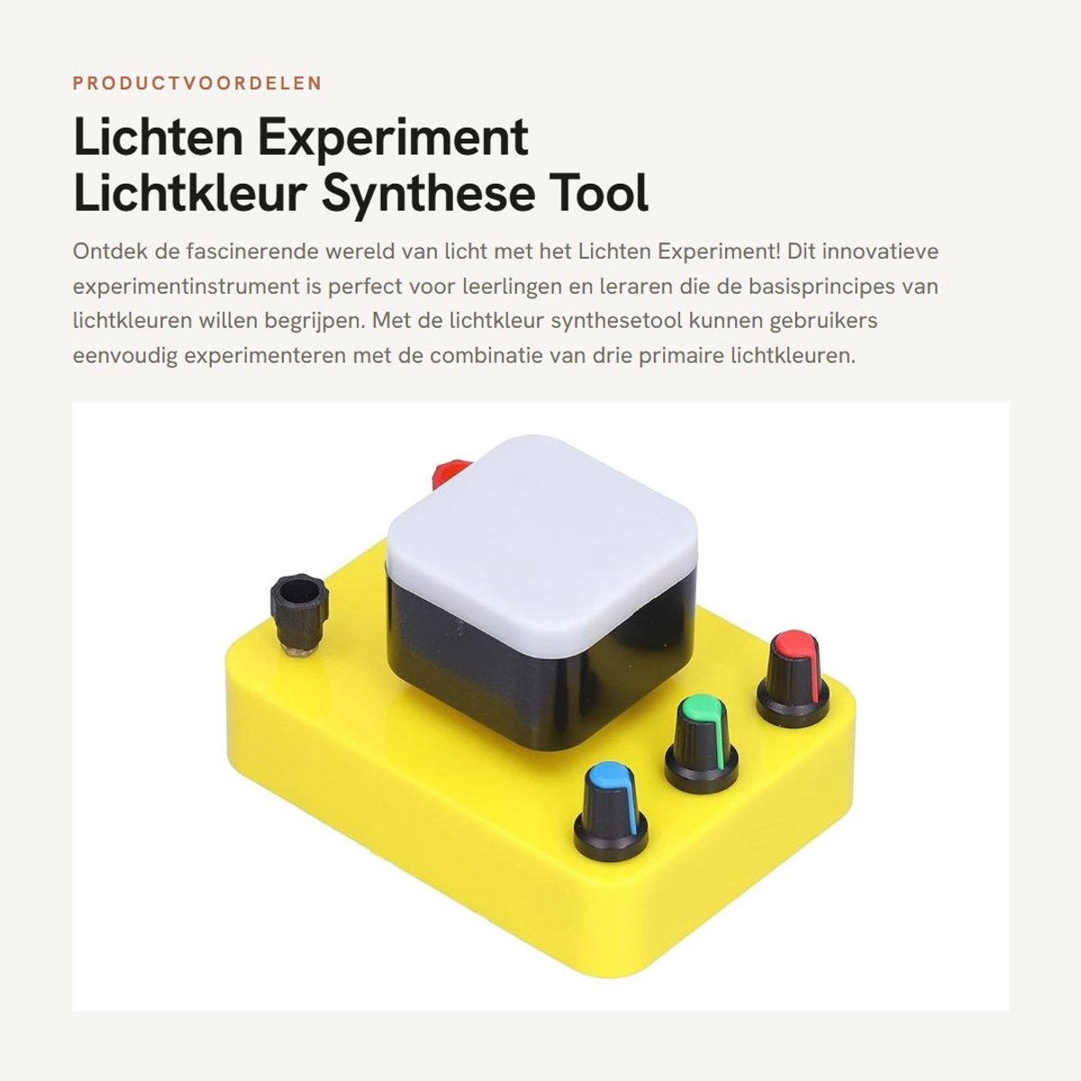 Dailygoods- Lichtkleuren Synthese Tool - Lichtkleur Experiment - Fysica Instrument - Leerkarakteristiek Apparatuur - ABS Materiaal - DC6V Voeding - Lichtsynthese