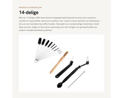 Allecto - 14-delige koffie-thee-bonenreinigergereedschapsset - voor
