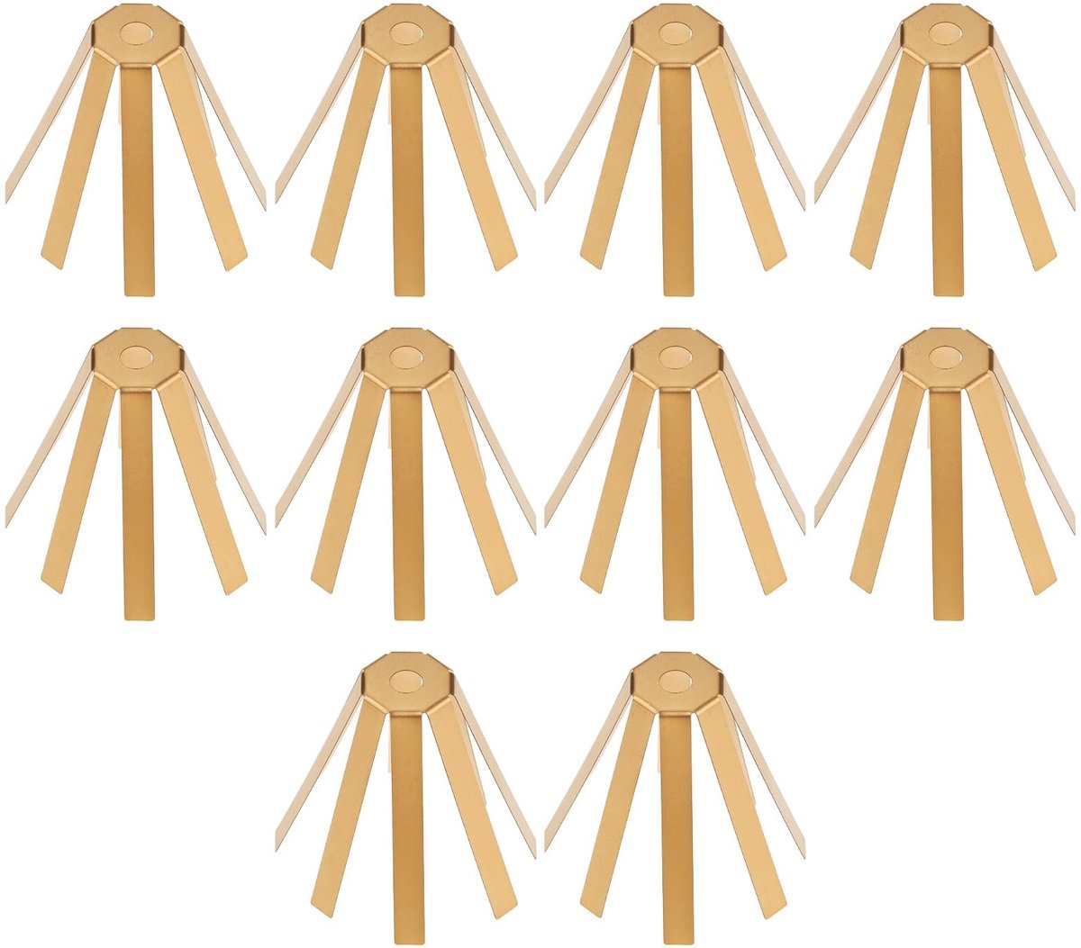 Dailygoods- Adapter 10Pcs - Messing Adapter Shims - 8-Prong Ontwerp - Shaft/Hosel Conversie - Precisie Centering - Ideaal voor Club Reparatie