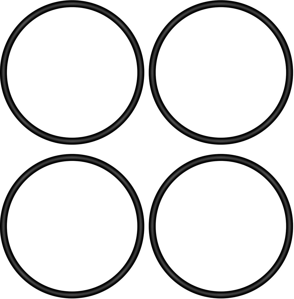 Dailygoods- Naaieriem 4 Stuks - Universele Naaimachine Riem - Nitrilrubber - Omtrek 33 cm - Diameter 0,5 cm - Compatibel met Singer