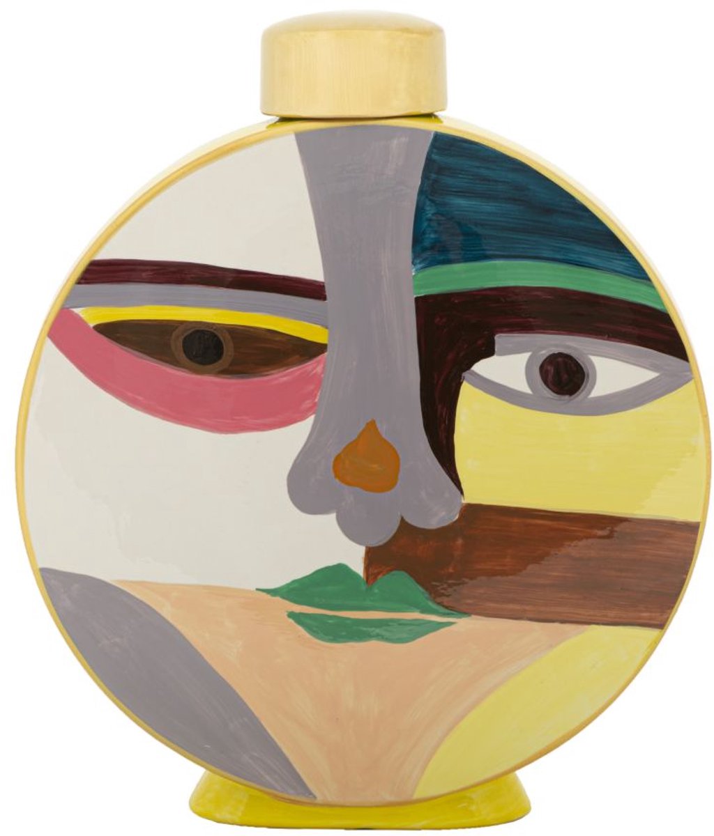 Mauro Ferretti Vaas Pot Piccassy Color Round 28×9×33 cm Multicolor