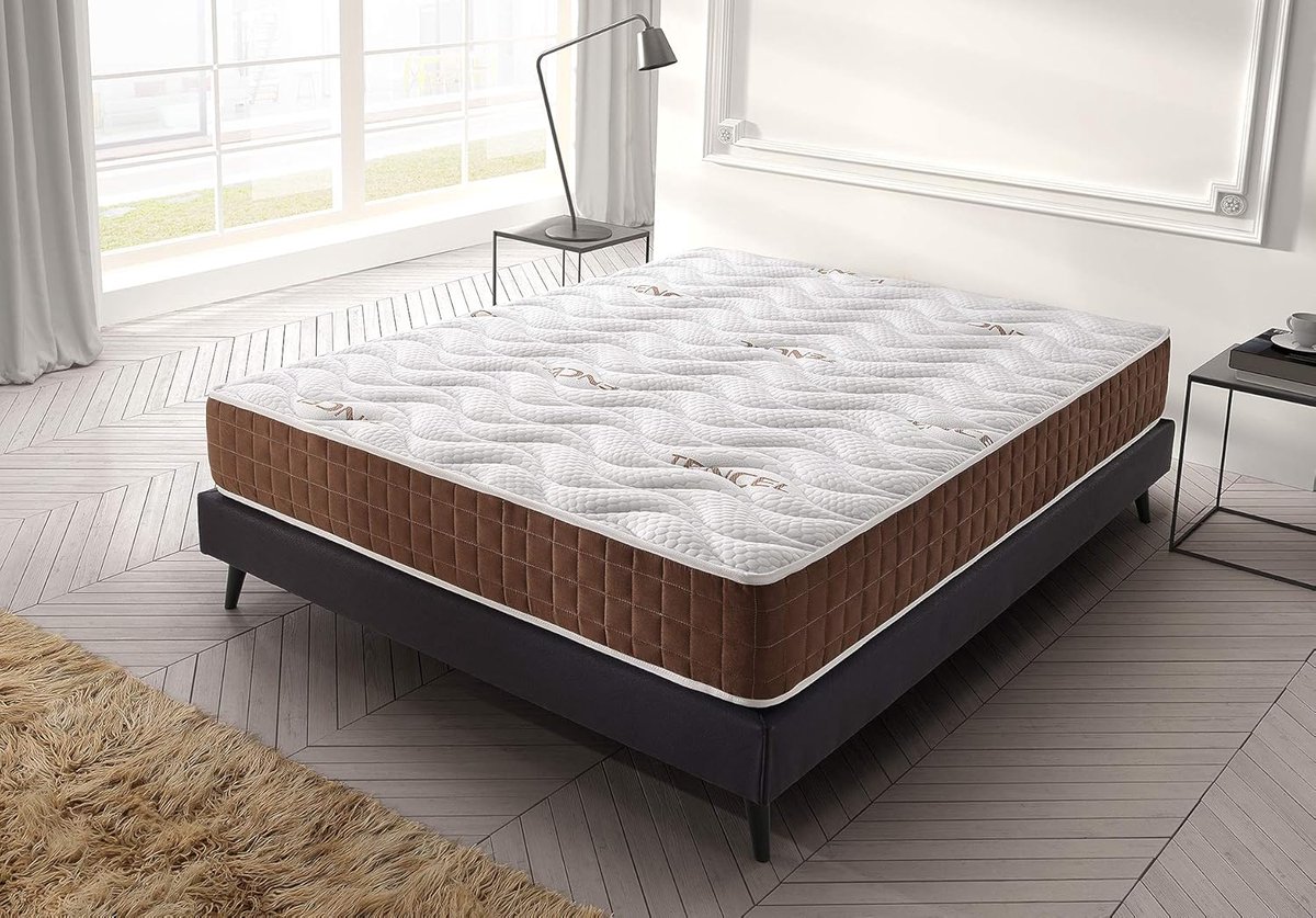 Matras 160x200 - Visco Ergo - Comfortabel Slapen - 7 Comfort Zones - 19 cm Dikte - Bruin