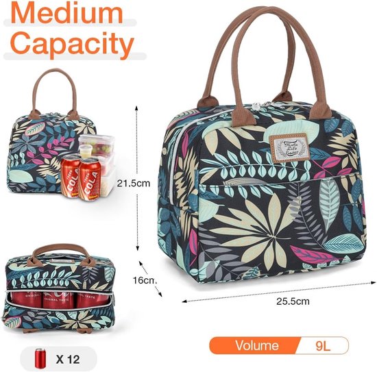 Compacte Koeltas 9 Liter - Lunchtas voor Werk, School en Onderweg - Blauw — afbeelding 4