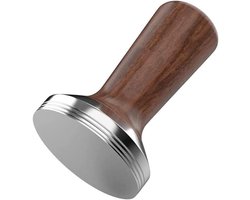 Koffie Sabotage - Espresso Tool - Perfect Espresso - Roestvrij Staal - 58 mm Diameter - Houtkleur