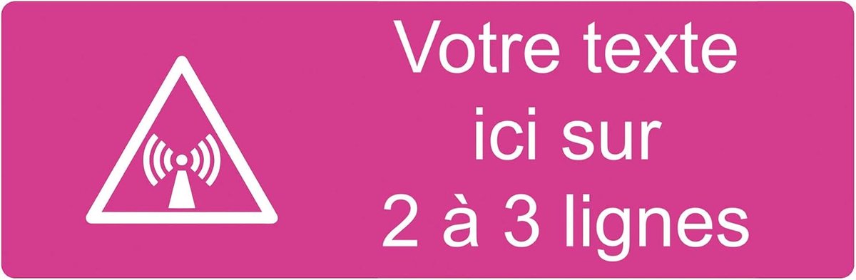 Naamplaatje met logo - Gepersonaliseerd bord - Decoratie op maat - Acryl met gravure - 30 x 10 cm - Roze