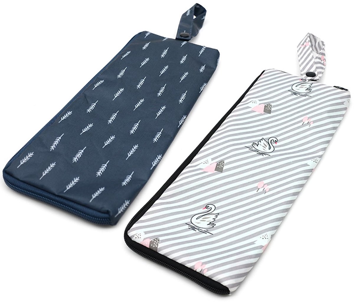 Dailygoods- Parapluhoes Waterdicht - Opvouwbaar - Draagbare Paraplu-opbergtas - 2 Stuks - 36 x 12,5 cm - Oxford-stof - Paraplutasje