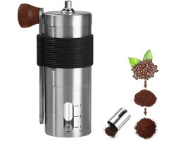 Dailygoods- Koffiemolen Handmatig - Keramisch Maalwerk - Verstelbare Maalgraad - Mini Koffiemolen - 304 Roestvrij Staal - Lichtgewicht voor Reizen