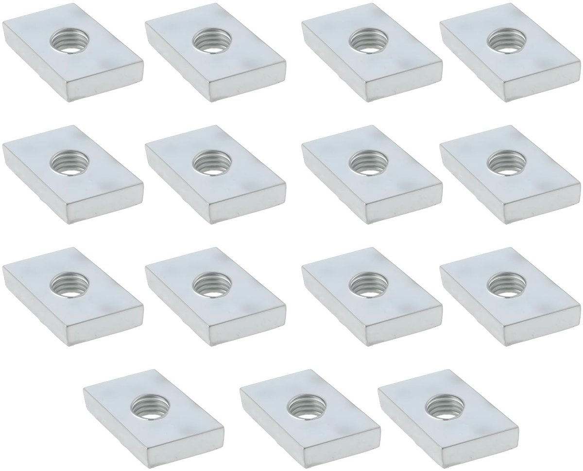 Dailygoods - 15 Stks M8 T-sleuf Moer voor Aluminium Profielen - Gegalvaniseerd Staal