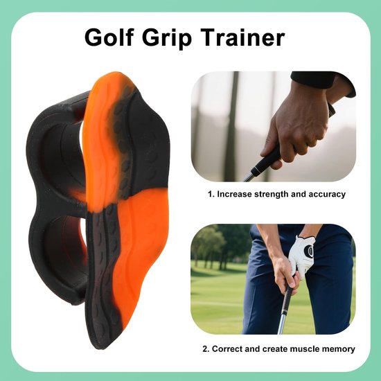 Cosensi- Golftrainingshulpmiddel 2 Stuks - Siliconen Golfswingtrainingstools - Houdingsoefenaccessoires - Geschikt voor Beginners - Afmetingen: Groot 7x5,3 cm / Klein 7x3,5 cm - Premium Materiaal - Golftraining van Cosensi — afbeelding 3