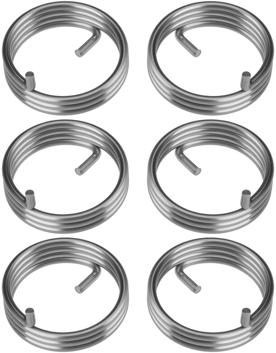 Dailygoods- Deurknopveren 6 Stuks - Voor Defecte Deurklinken - Binnen/Buiten Toepassing - Verbeterde Levensduur - Draaddiameter 1,6 mm - Buitendiameter 22,7 mm - Deurklink