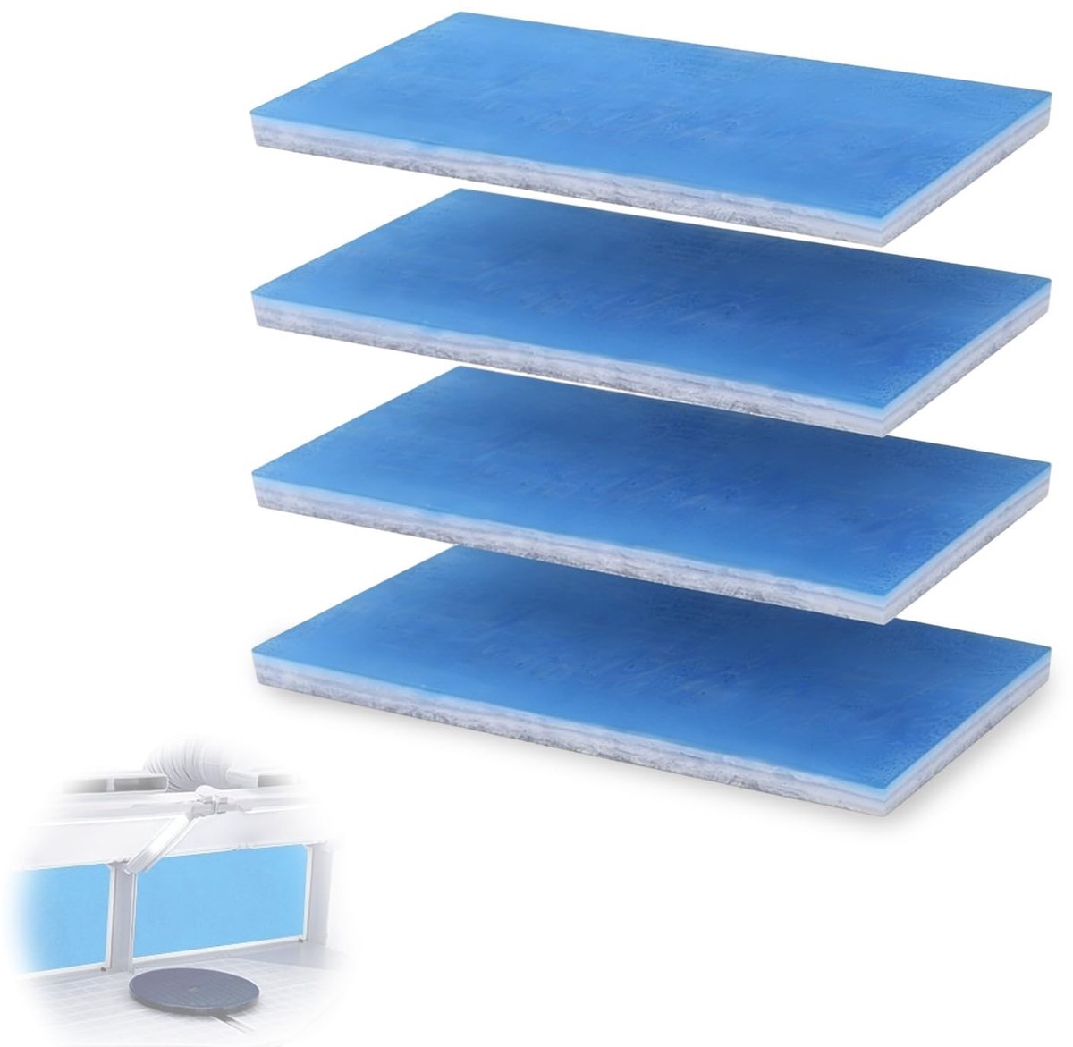 Dailygoods- Cabinefiltermatten Set van 4 - Dubbellaags Luchtfilter - Geschikt voor Airbrush - Reserveaccessoires Spuitcabines - Hoogwaardig Filtermateriaal