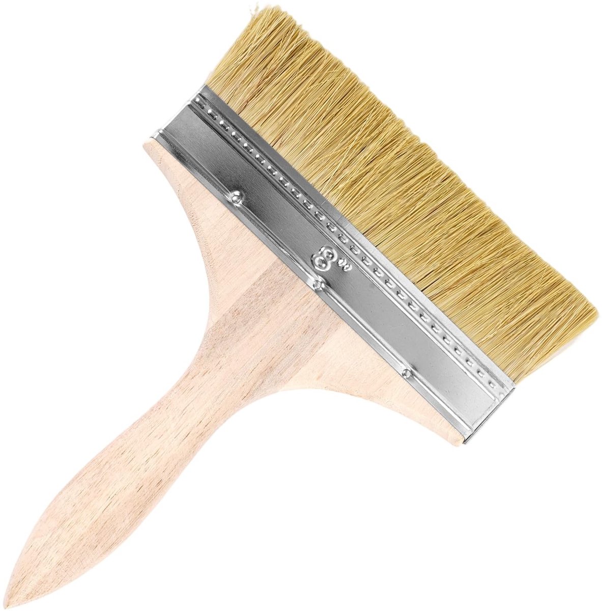 Dailygoods- Schilderkwast Platte Kwast - Houten Handvat - Oliepenseel - Lakkwast - Natuurlijke Borstelharen - Sterk Absorberend Vermogen