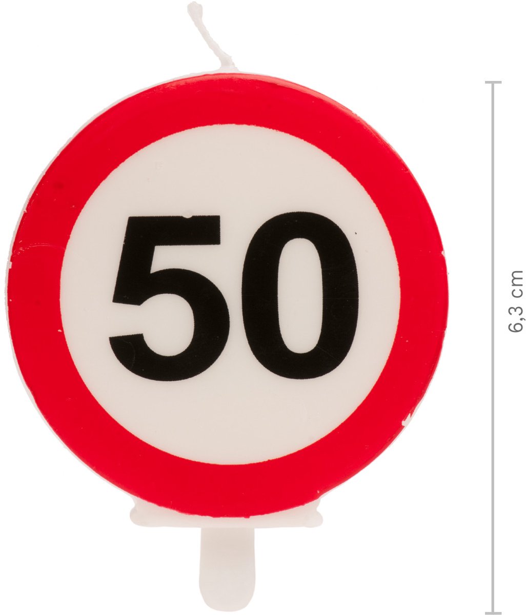 Verkeersbord Verjaardagskaars – 50 jaar