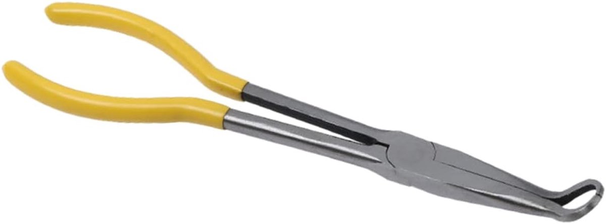 Tang met Lange Bek - Precisie Tang - Klusjes en Reparatie - Ergonomisch Handvat - 28 cm - Geel