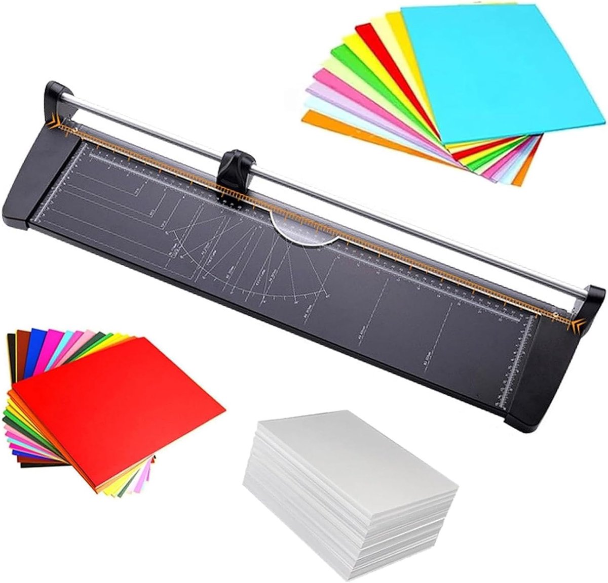 Handmatige Papiersnijder - Papier Snijmachine - Precisie Snijden - Stevige Metalen Basis - 60 cm - Zilver