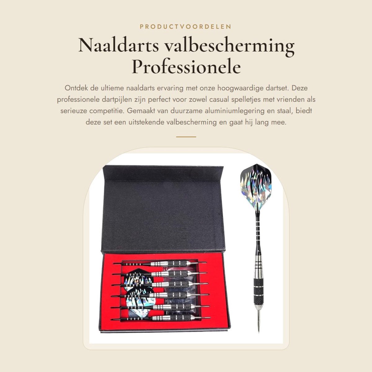 Dailygoods - Naaldarts valbescherming - Professionele dartset - Duurzaam en valbestendig - Ideaal voor wedstrijdspellen - Perfect voor vrienden en fam...