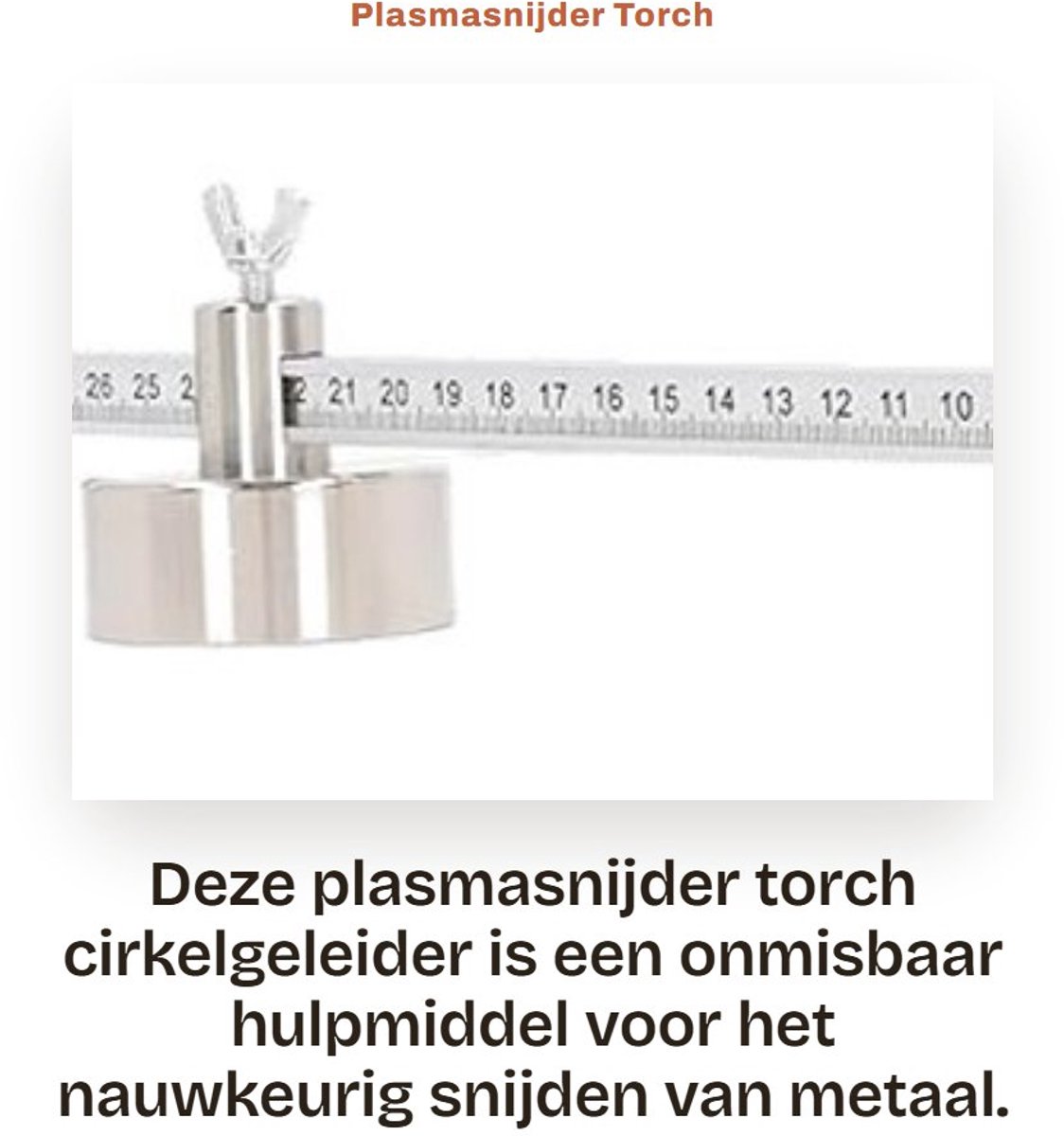 Dailygoods- Plasmasnijder Cirkelgeleider 50cm - Magneet - Aluminium