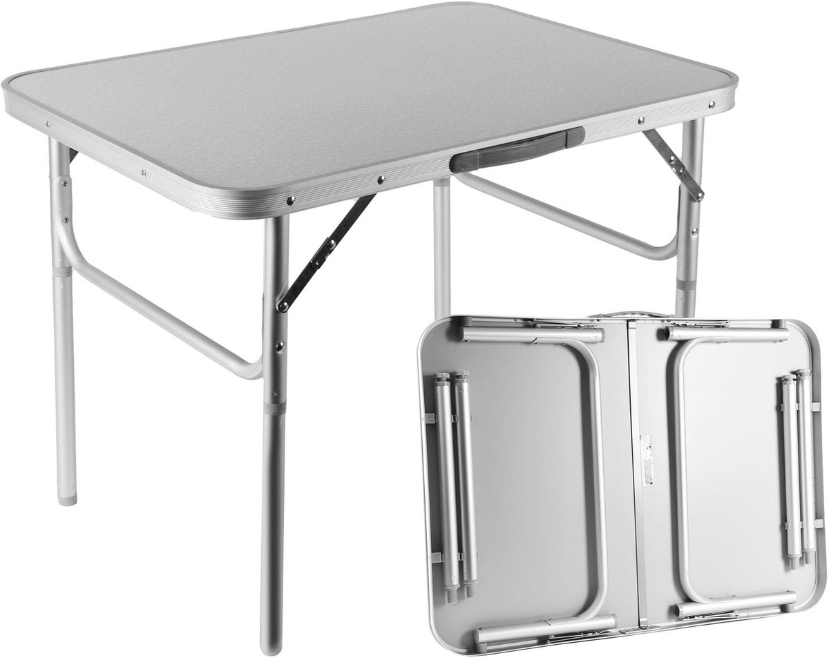 Dailygoods- Kampeertafel Opvouwbaar - Verstelbare Hoogte - Weerbestendig - Lichtgewicht - 30 kg Capaciteit - 75x55x60 cm - Opvouwbare Tafel