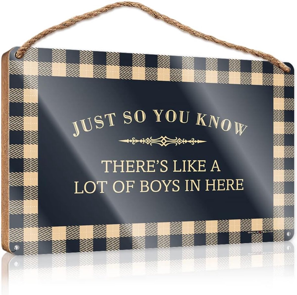 Houten Deurbord - Decoratie Bord - Woondecoratie - UV-printtechnologie - 23 x 35 cm - Niet gespecificeerd