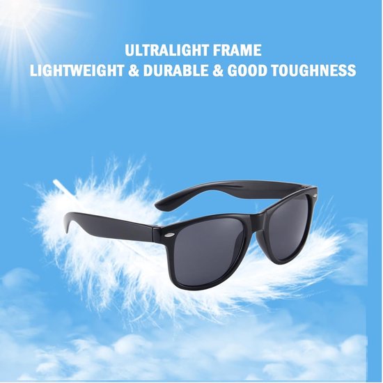 Dailygoods- Zonnebrillen - Stijlvolle bescherming - Zwarte Zonnebrillen - Verpakking van 6/12/24/48 stuks - Voor zomer/strand/zwembad - Perfect voor feestbenodigdheden - Zonnebril van Dailygoods — afbeelding 5