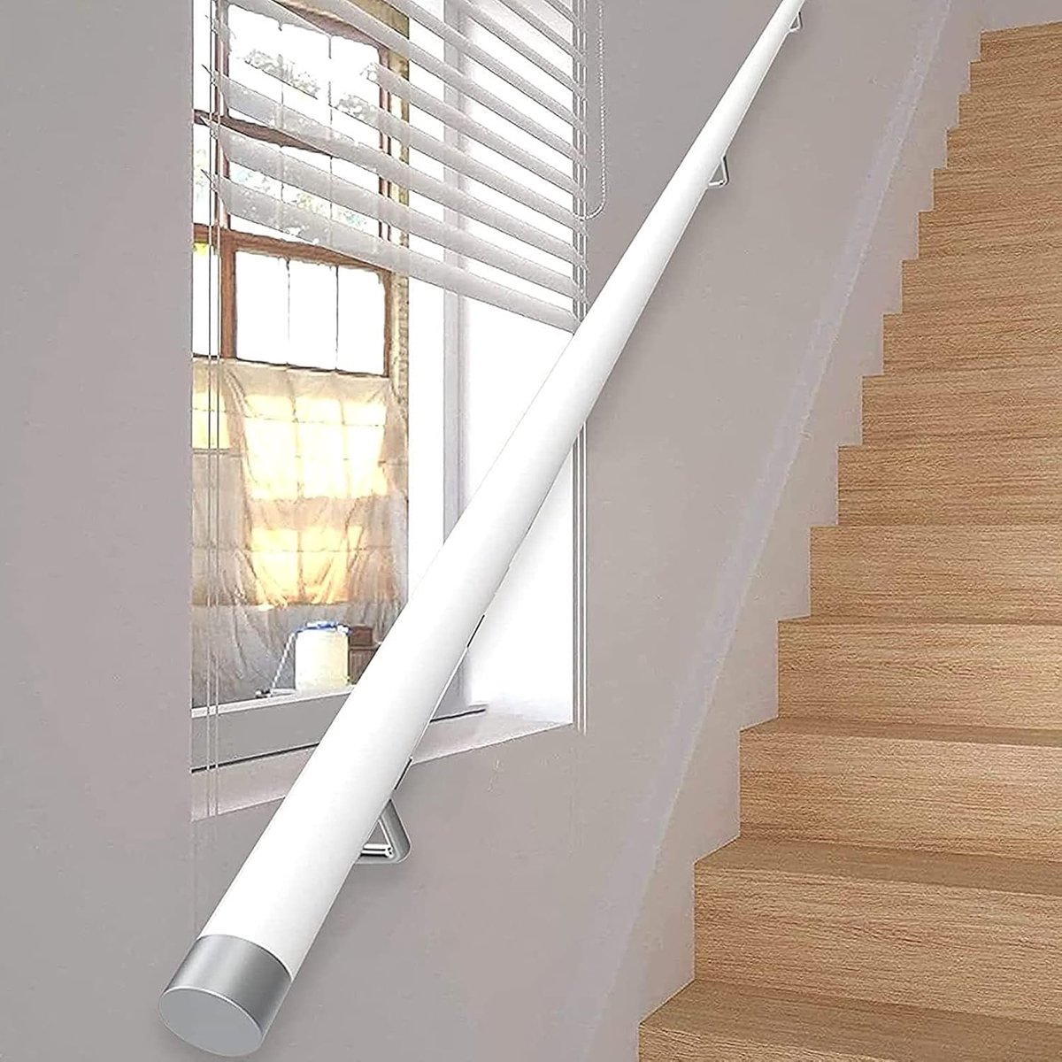 Houten Trapleuning - Muursteun Leuning - Veilig Lopen - Massief Hout - 450 cm - Niet gespecificeerd