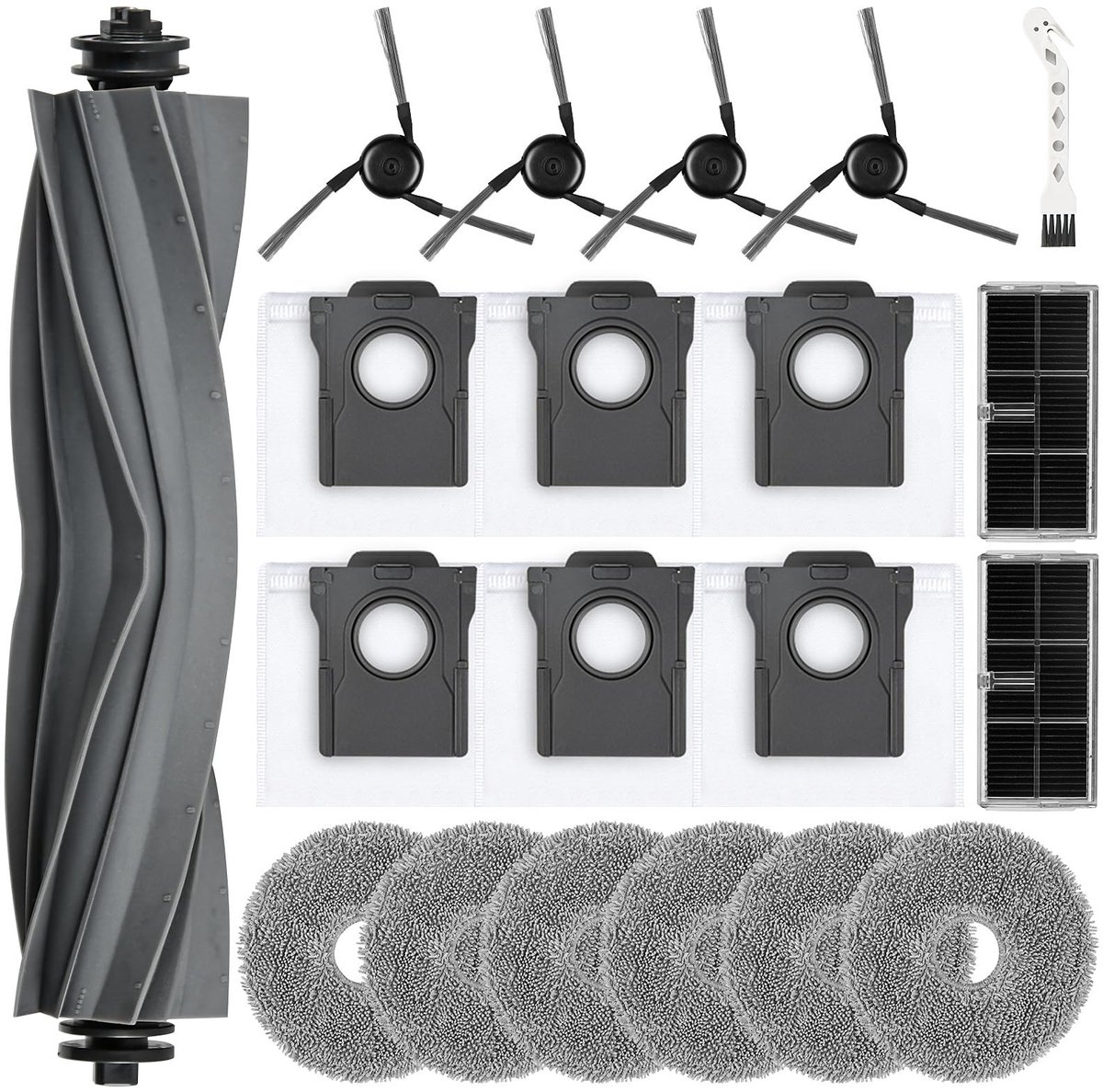 Dailygoods- Accessoires voor Dreame X40 Ultra - 20 Stuks - Hoofdborstel - Stofzakken - Dweildoeken - Filters - Zijborstels - Robotstofzuiger