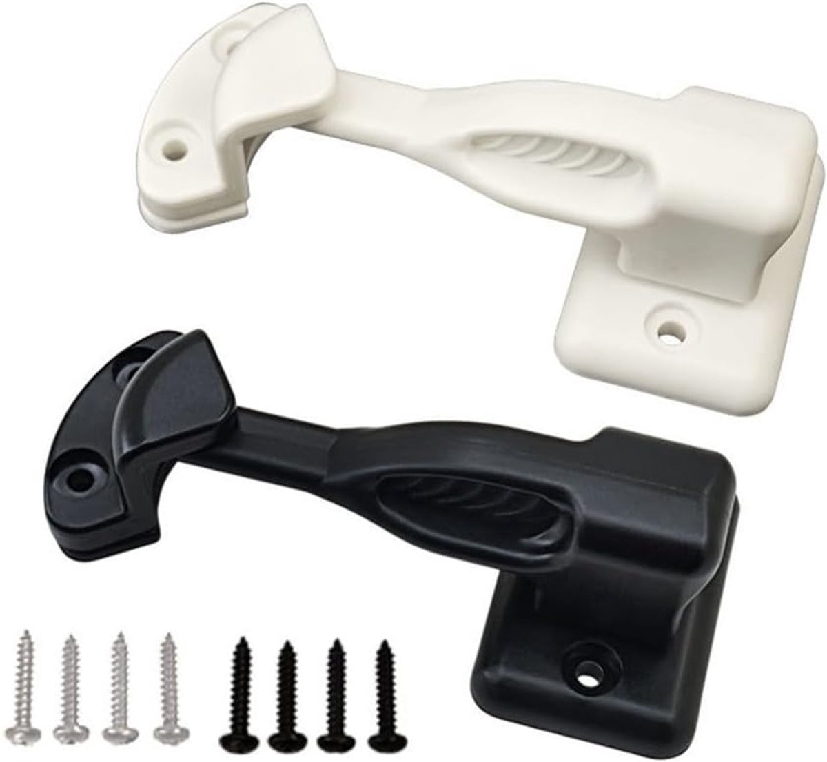 Draaikliksluiting Deurhouder - Meubel Sluiting - Vastzetten Deuren - Robuust Nylon Materiaal - 97 x 46 mm - Wit