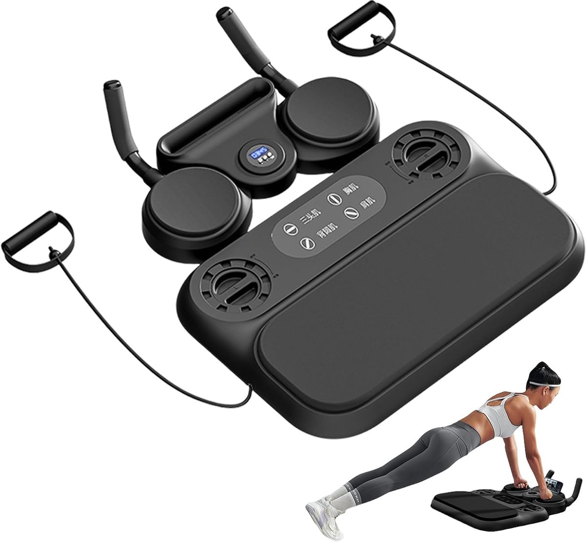 Buikspier Trainer - Core Board - Kracht Training - Twist ABS Design - 59 cm - Zwart