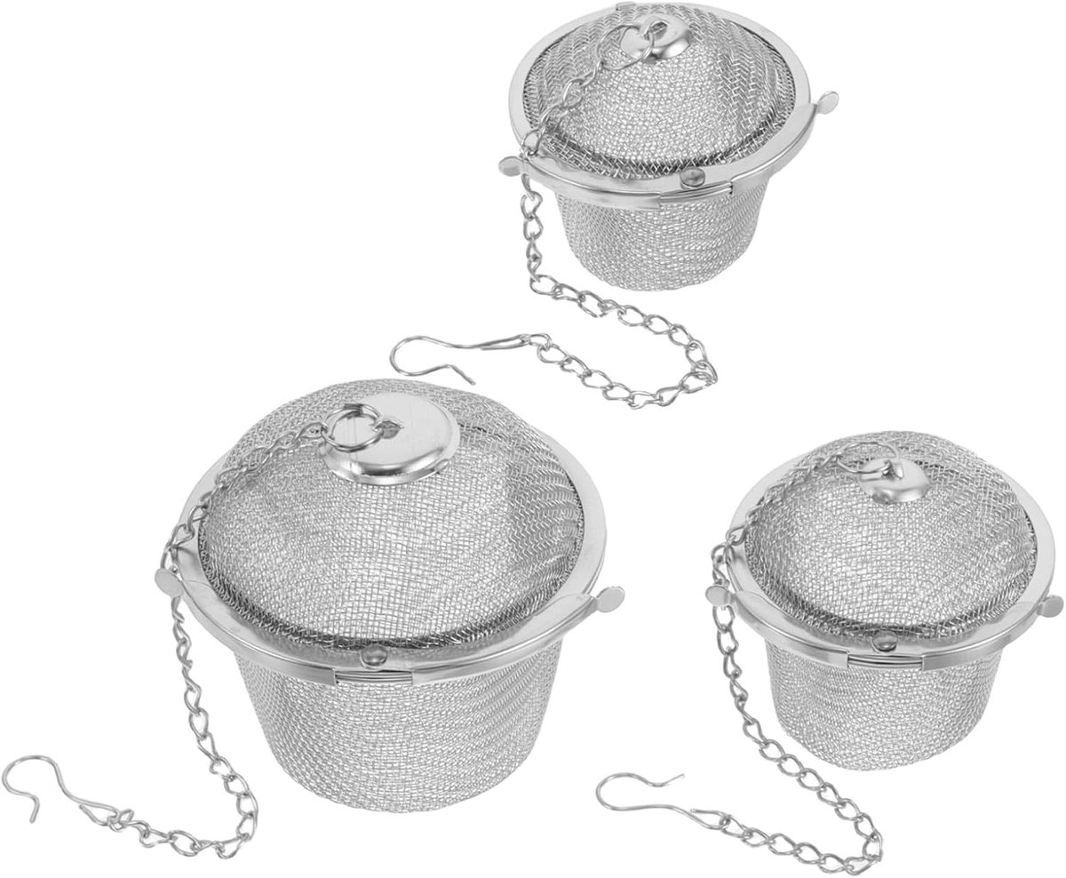 Reinigingsmandjes Set - Ultrasoon Houder - Sieraden Reinigen - Roestvrij Staal - 3 Stuks - Zilver
