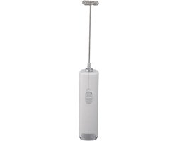 Elektrische melkopschuimer - Mini-garde - Koffie maken - Draadloze vrijheid - 35x214 mm - Melk Wit