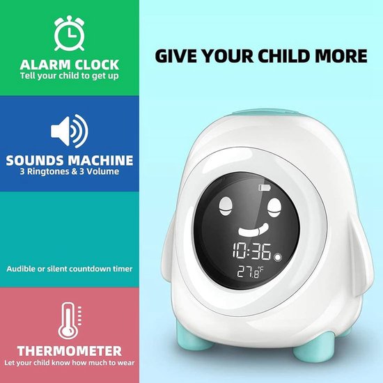 Kinderwekker Set - Kinderslaaptrainer - Rustig Wakker Worden - Kleurrijk Lichtschema - 2 Stuks - Meerdere kleuren — afbeelding 3
