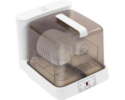 Mini Vaatwasser - Compacte Afwasser - Snel Servies Reinigen - 360 Graden Sproeiarm - 4-5 Sets - Wit Bruin
