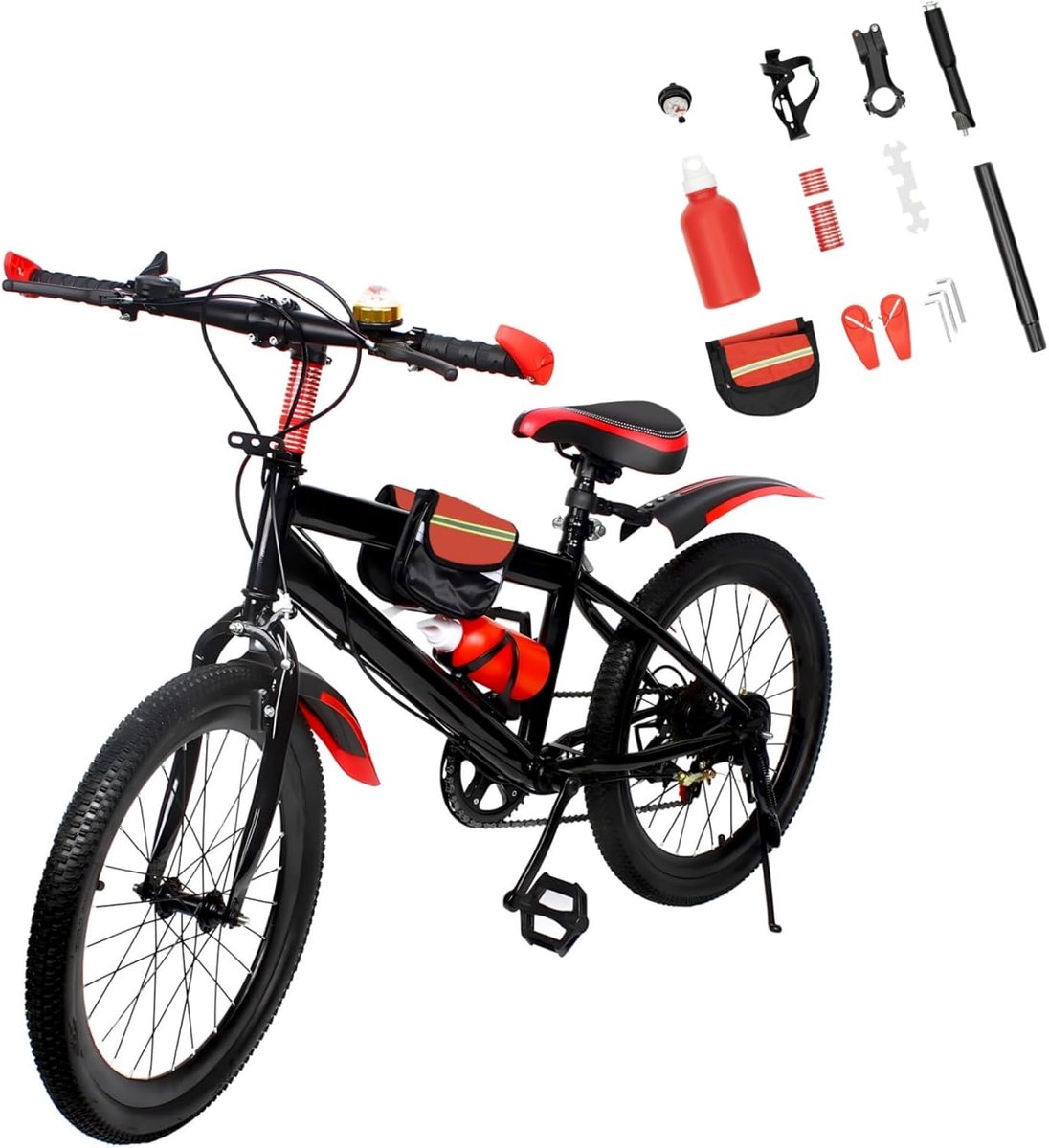 Kinderfiets - Mountainbike - Buiten Fietsen - 7 Versnellingen - 20 Inch - Rood