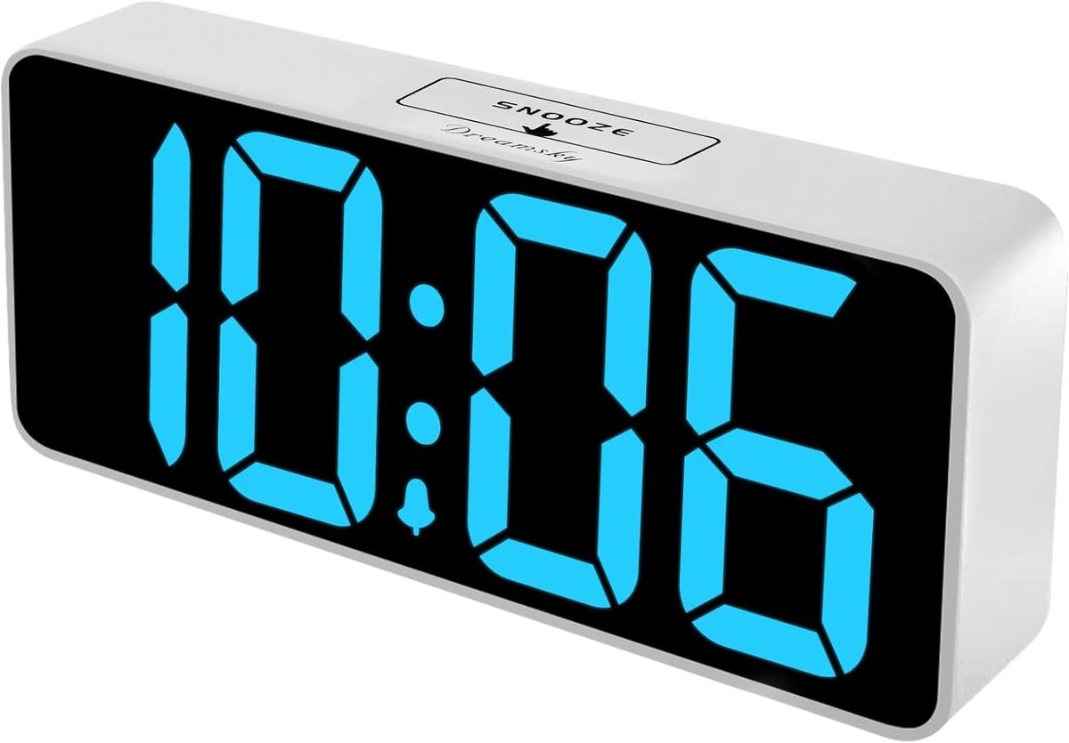 Digitale Wekker - Tafelklok - Wakker Worden - Met USB Oplaadpoort - 22 cm Breed - Zwart