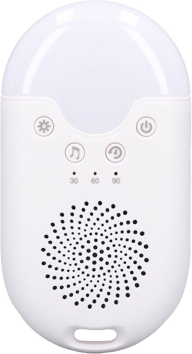 Geluidsmachine - Slaap geluid - Rustgevende slaap - 21 kalmerende geluiden - 500 mAh batterij - Wit