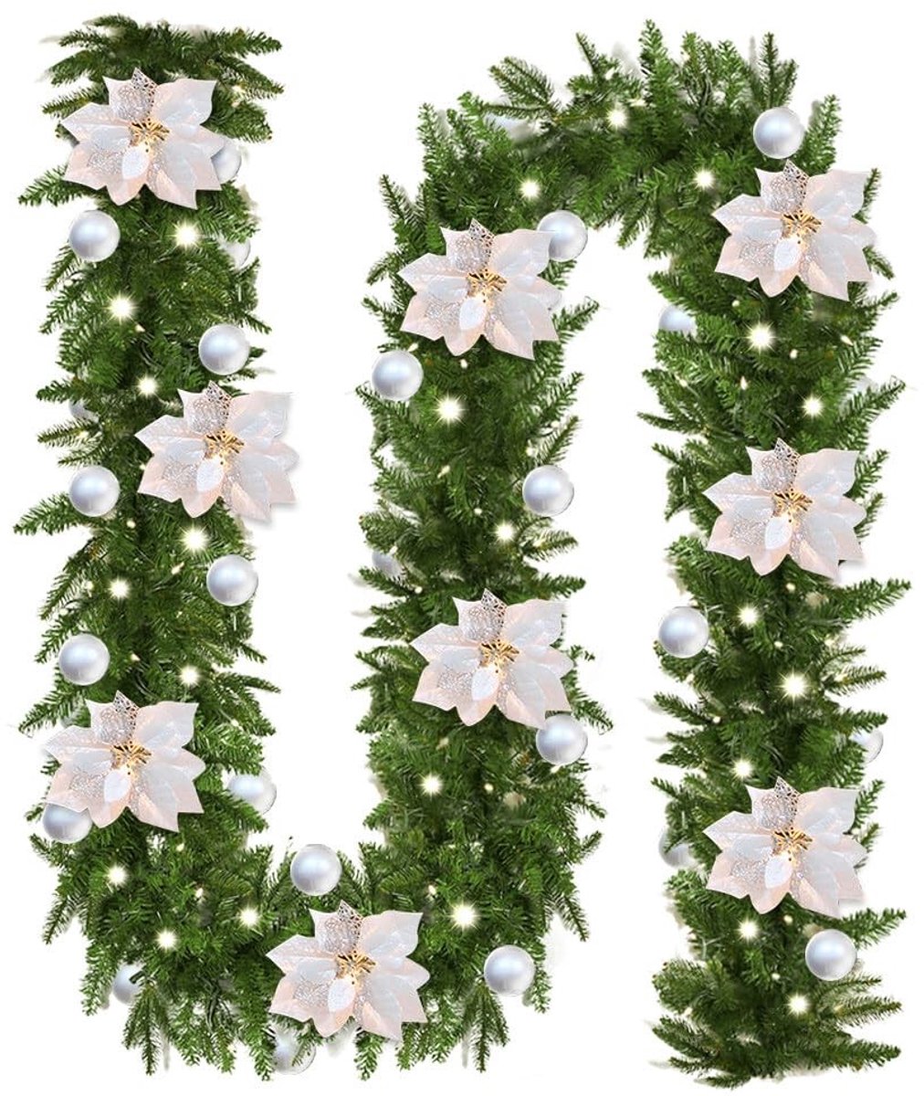 Dailygoods- Kerstslinger 2,7 m - Verlichting - Dennenslinger - Waterdicht - Koudebestendig - Duurzaam materiaal - Kerstdecoratie