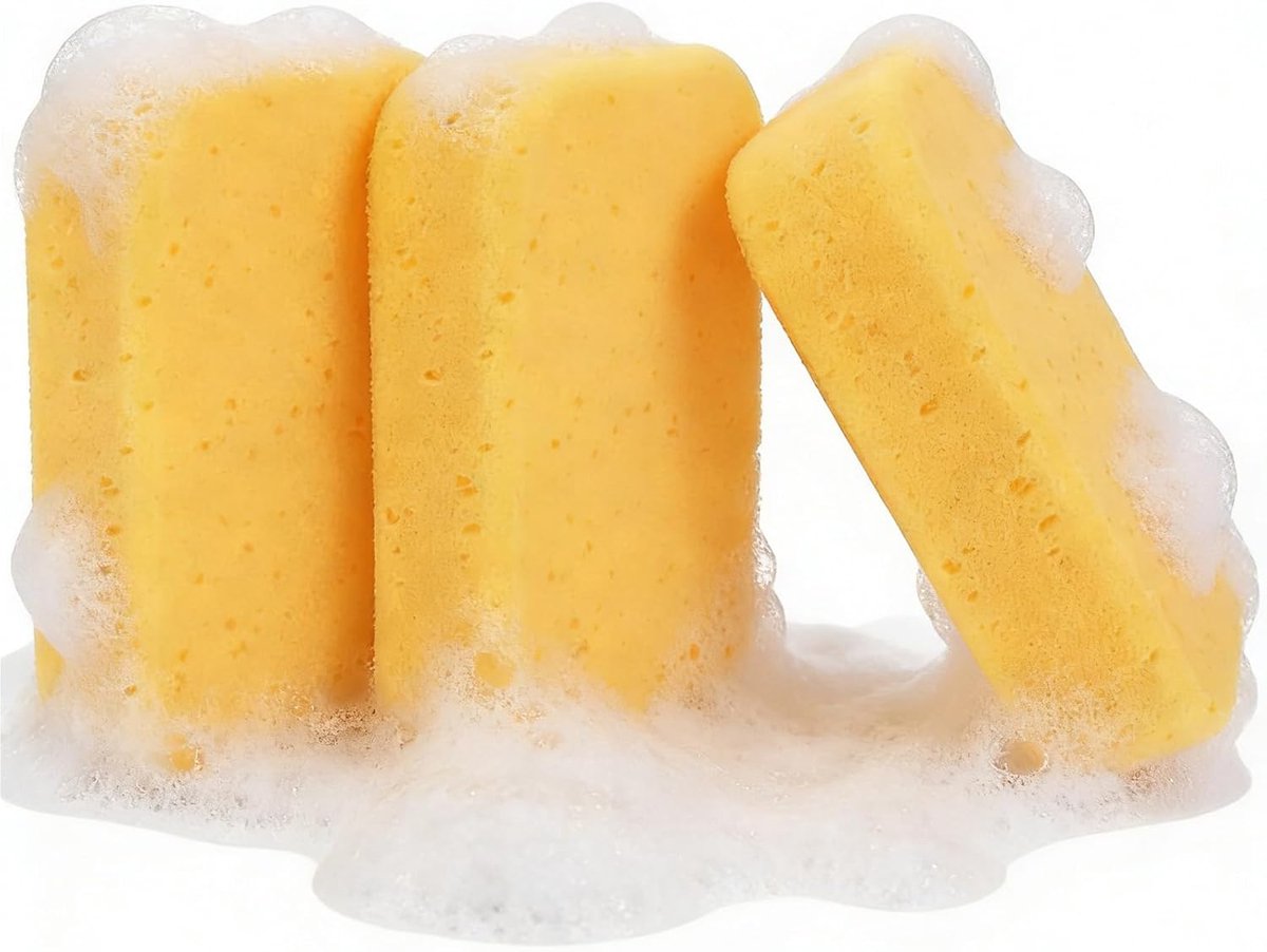Autowassponzen - Reinigingssponzen - Voertuigen Reinigen - Extra Dik Absorberend - 19 x 14 x 5 cm - Niet gespecificeerd
